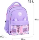 Рюкзак GoPack Education 182M Cute Ears 41x29x17 см 15 л Фиолетовый (GO26-182M-4) - изображение 2