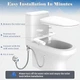 Універсальне біде-накладка SOOSI Bidet H1 тонка під кришку, з боковим модулем, Біла (SSWDH1) - зображення 6