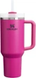 Термочашка стальная с двойной вакуумной изоляцией Stanley Quencher H2.0 Flowstate 1,18 л Fuchsia - изображение 1
