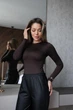 Прямые женские кожаные штаны на меху Fashion 46/48 Черный - изображение 2