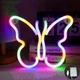 Нічний світильник Neon Amazing для дітей форма метелика м'яке світло для створення затишної атмосфери - зображення 3