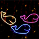 Ночной светильник Neon Sign для детей в виде кита мягкое освещение для создания уютной атмосферы - изображение 2