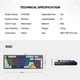 Ігрова Клавіатура Fantech ATOM96 MK890V2 MIZU Red Switch, Navy - зображення 2