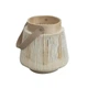 Декоративный фонарь-конус плетеный бамбук с ручкой Home Accents Lantern натуральный 25-30 см - изображение 1