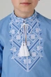 Дитяча вишиванка для хлопчика Алатир Folk Moda 134 Блакитний (6071-310011178) - зображення 3