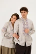 Чоловіча лляна вишиванка Подільська світла з орнаментом Folk Moda 2XL Сірий (podlxsxka-svtla-4013-306511158) - зображення 7