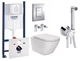 Комплект подвесного унитаза с крышкой Waterway GOLF Vortex и инсталляции Grohe Rapid SL 4в1/ Гігієнічний душ Qtap (3884000G/38732000/10812VP/QTINSVARCRMV01) - изображение 1