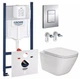 Комплект підвісного унітазу з кришкою Waterway GOLF Vortex та інсталяції Grohe Rapid SL 4в1 (3884000G/38732000/10812VP) - зображення 1