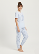 Пижамные хлопковые штаны Primark Printed Bottom Pyjama XXL Низ пижамы Светло-голубой (8947) - изображение 3