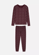 Пижама Primark women pyjamas cotton L комплект для дома и сна Бордовый (8929) - изображение 5