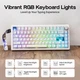 Клавиатура CIDOO QK75 White Игровая Беспроводная Механическая Клавиатура. 2,4 ГГц/Bluetooth/Кабель. Аккумулятор 4000 мАч. RGB Подсветка. HOT-SWAP. 75%. Pearl White - изображение 4