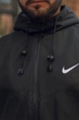 Мужской спортивный костюм Windrunner ветровка и штаны из влагостойкой ткани чёрный/L - изображение 5