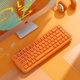 Клавіатура Mofii Pearl SK-711 з комбінованим підключенням, RGB підсвіткою та силіконовою підставкою під зап'ястя - Hermes orange - зображення 3