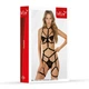 Комплект женского белья Set bra thong and suspender harness 11031 Черный 3XL - изображение 4