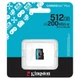 Карта памяти Kingston microSD 512GB C10 UHS-I U3 A2 V30 R200/W160MB/s (SDCG4/512GBSP) - изображение 2