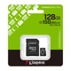 Карта памяти Kingston microSD 128GB C10 UHS-I A1 V10 R150MB/s + SD (SDCS3/128GB) - изображение 3