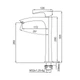 Змішувач для умивальника Koer KB-11007-05 високий (Колір чорний) (KR3441) KR3441 - изображение 2