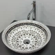 Умывальник накладной VBI Arcile 400x400 круглый, с узором (VBI-016103) - изображение 1