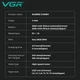 Профессиональный набор для стрижки волос 2 в 1 VGR V-640 машинка для стрижки и триммер со сменными насадками Green - изображение 5