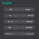 Профессиональный аккумуляторный шейвер VGR V-640S — сеточный, 9000 об./минуту, 3 скорости, 150 минут работы - изображение 10