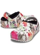 Сабо утепленні колір білий з чорним крокси на хутрі домашні тапки Crocs Classic Tie-Dye Lined Clog 40 - изображение 2