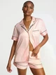 Піжама Сатинова (сорочка + шорти) Victoria's Secret Glazed Satin Short Pajama Set М Рожевий (2671376D) - изображение 1
