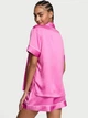 Піжама Сатинова (сорочка + шорти) Victoria's Secret Glazed Satin Short Pajama Set XS Рожевий (27013044) - зображення 2