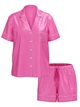Піжама Сатинова (сорочка + шорти) Victoria's Secret Glazed Satin Short Pajama Set XS Рожевий (27013044) - зображення 3