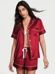 Піжама Сатинова (сорочка + шорти) Victoria's Secret Signature Satin Short Pajama Set S Червоний (27160914) - зображення 1