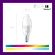 Лампа WiZ C37 E14 RGB біла матова Wi-Fi 470lm 4.9W 929002448822 - зображення 3
