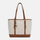 Сумка шоппер женская Michael Kors Jet Set Travel Large Logo Tote BG-MK-10 Белая (193599717401) - изображение 1