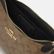 Сумка багет седло женская из натуральной кожи средняя Coach Teri Shoulder Bag In Signature Canvas khaki/black BG-COA-90 Коричневая (195031572760) - изображение 6