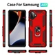 Чехол Shield для Samsung Galaxy A07 / A075 бампер противоударный с подставкой кольцом Red - изображение 6