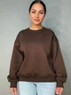Свитшот женский A-N 30070-1 базовый оверсайз однотонный one size коричневый - изображение 1