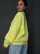 Свитшот женский A-N 30070-1 базовый оверсайз однотонный one size желтый - изображение 3