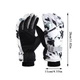 Теплые водооталкивающие перчатки WS Ski Tie-dye Белые Women size Полиуретан с хлопком и экокожей - изображение 5