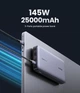 Потужний Повербанк для Ноутбука Ugreen 25000 145W з вбудованим Type C PD 3.0 QC 100W та швидкою зарядкою 20 вольт - зображення 2