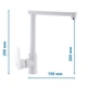 Смеситель для кухни Plamix Mario-017 White (без подводки) (PM0557) - изображение 2