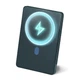 Повербанк (Power Bank) Brevia ePower 5000mAh MagSafe SuperSlim PD20W, Qі15W LCD чорний 45520MSB - зображення 1