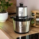 Измельчитель кухонный 800 Вт SOKANY SK-7028 чоппер с 4 лезвиями и чашей на 3.5 л из нержавеющей стали с 2 режимами скорости для измельчения овощей фруктов мяса орехов и льда Черный с серебристым - изображение 3