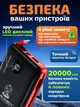 Повербанк умб 20000 mAh з вбудованими кабелями type c lightning micro usb a та led дисплеєм Shunjiboy power bank SJ-0304 павербанк для телефону планшета айпада пристроїв powerbank зовнішній портативний акумулятор компактні повербанки білий - зображення 4