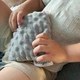 Грелочка из косточек вишни и ароматом лаванды 13х16 см. Серая Babyono - изображение 3