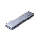 Концентратор Ugreen 2xUSB-C to 3xUSB 3.0 + HDMI + USB-C CM251 gray (60559) UGREEN 60559 908587 - зображення 1