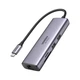 Концентратор Ugreen USB3.1 Type-C to HDMI/USB 3.0x2/RJ45/SD/TF/PD 100W CM512 (60515) UGREEN 60515 908163 - зображення 1
