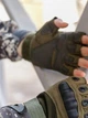 Тактичні рукавиці з відкритими пальцями M олива (ON-013) - зображення 4