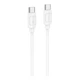 Кабель USB Hoco X115 Type-C to Type-C 60W Білий - зображення 1