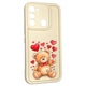 Чехол силиконовый оригинальный Soft Touch с 3D принтом милый мишка для TECNO Spark Go 2022 (KG5m) молочный (Полная защита камеры) - изображение 1