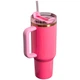 Термочашка стальная с двойной вакуумной изоляцией Stanley Quencher H2.0 Flowstate 1,18 л Pink Parade - изображение 2
