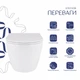 Унитаз подвесной Qtap безобедочный с сиденьем Soft-close для ванной комнаты туалет без ободка (600046) - изображение 3