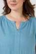 Лляна сукня з коротким рукавом та кишенями для великих фігур (Plus size) Альма. Блакитний, р.48, код 0478/48/1201 - изображение 5